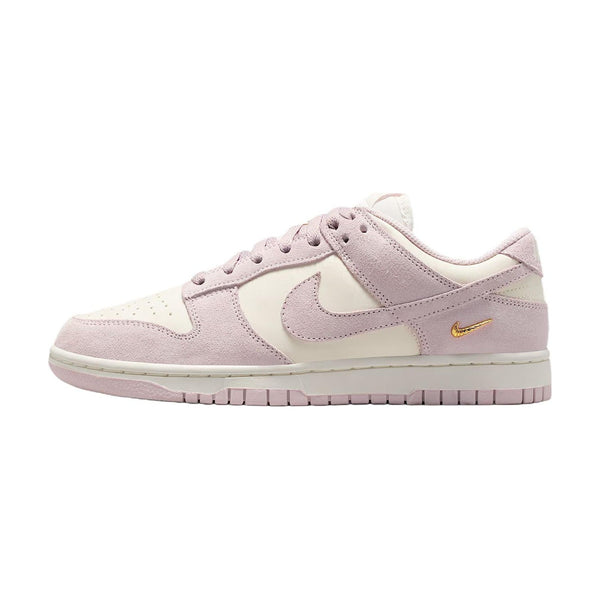 Nike Dunk Synthetic Leather, Leather Cushioning Low top Skateboard Shoes White Pink