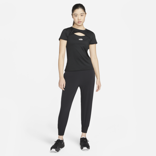 Nike Knitted Sweatpants Women's Black Moderate Slim Fit Pants - View 6
