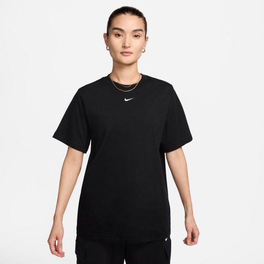 Nike Sportswear Women's Logo Crewneck Loose Fit T-Shirt Black - View 1