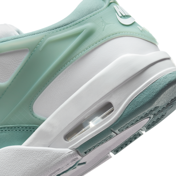 Jordan Air Jordan 4 Slip Resistant Abrasion Resistant Low top Vintage Basketball Shoes Women's White Green - View 8