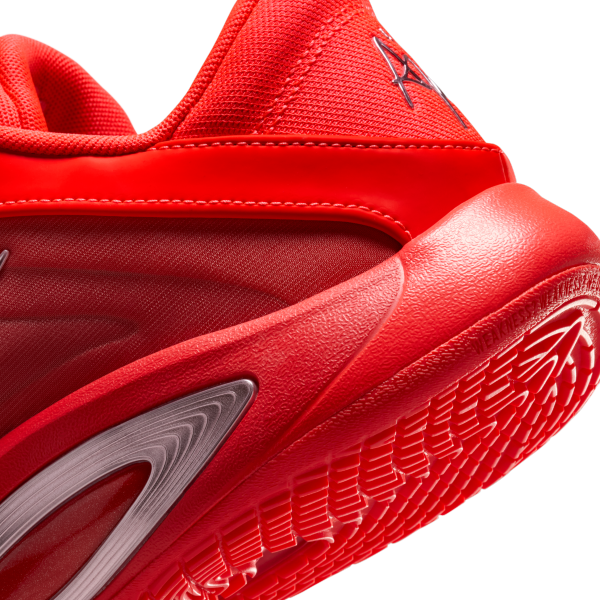 Nike A'One Breathable Basketball Shoes Unisex Red Silver - View 8