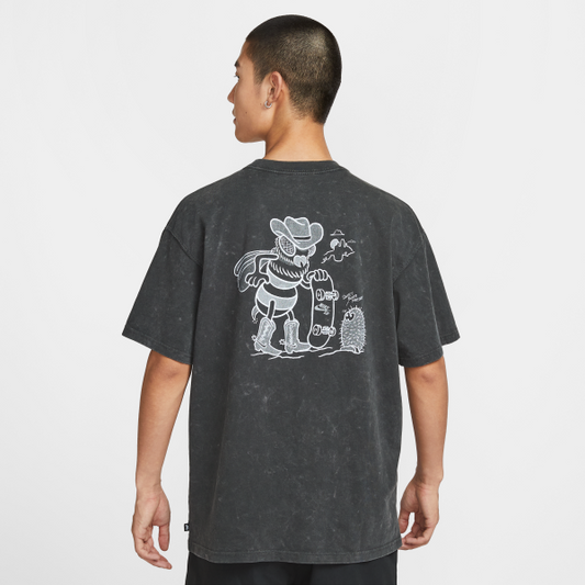 Nike SB T Shirts Men's Gray Black Crew Neck Moderate Straight Fit - View 1