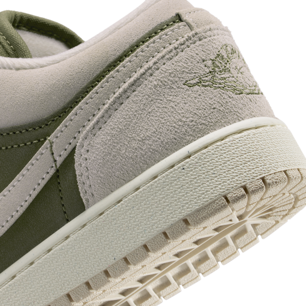 Jordan Air Jordan 1 Low top Children's Basketball Shoes Gray Green Unisex - View 8