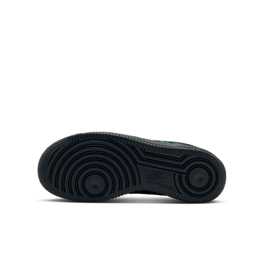 Nike Air Force 1 Low top Kids' Skateboarding Shoes Black/Green Teenagers - View 2
