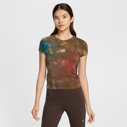 Nike T Shirts Women's Brown Crew Neck Moderate - View 1