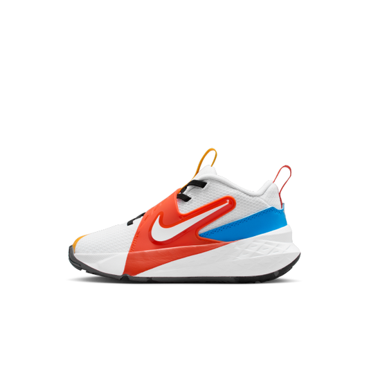 Nike Team Hustle D 12 Cushioning Low top Children's Basketball Shoes White Red Blue Kids' - View 1