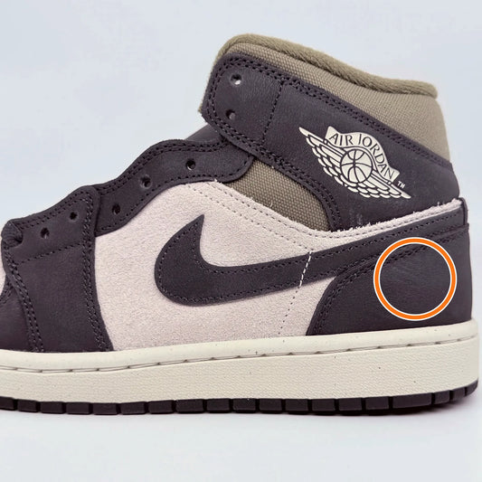 Jordan Air Jordan 1 Mid top Vintage Basketball Shoes Beige Black Green — Rescued #1