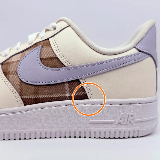 Nike Air Force 1 Leather Abrasion Resistant Abrasion Resistant Low top Skateboard Shoes Beige Brown — Rescued #1