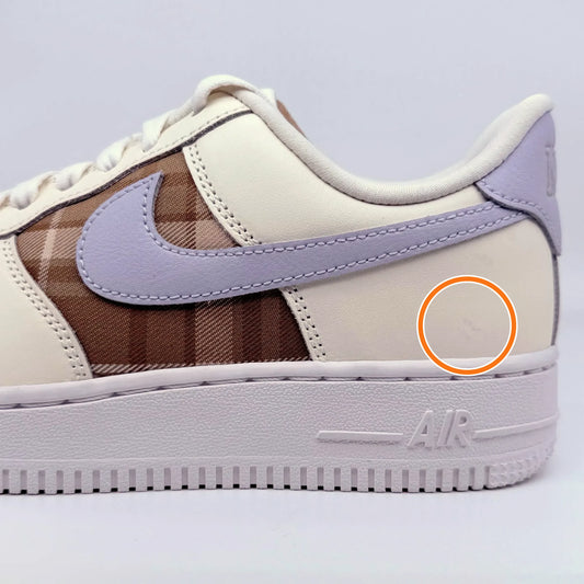 Nike Air Force 1 Leather Abrasion Resistant Abrasion Resistant Low top Skateboard Shoes Beige Brown — Rescued #1