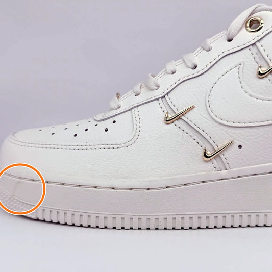 Nike Air Force 1 Mini Gold Cow Split Leather Cushioning Low top Skateboard Shoes White Gold — Rescued #1