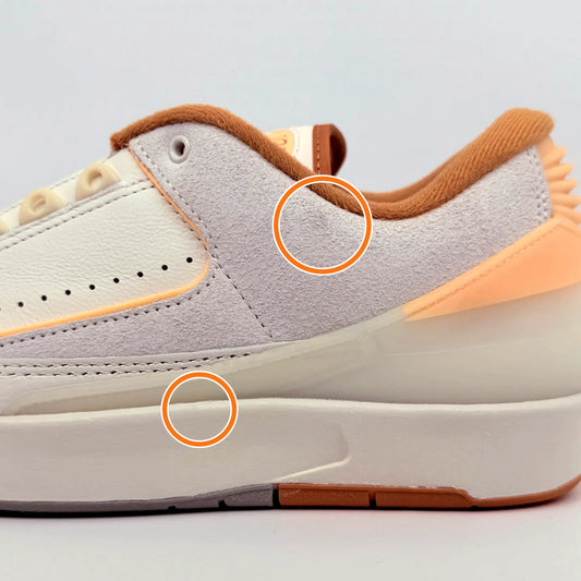 Jordan Air Jordan 2 Low Craft 'Melon Tint' Muskmelon Low top Vintage Basketball Shoes Gray White Orange — Rescued #1