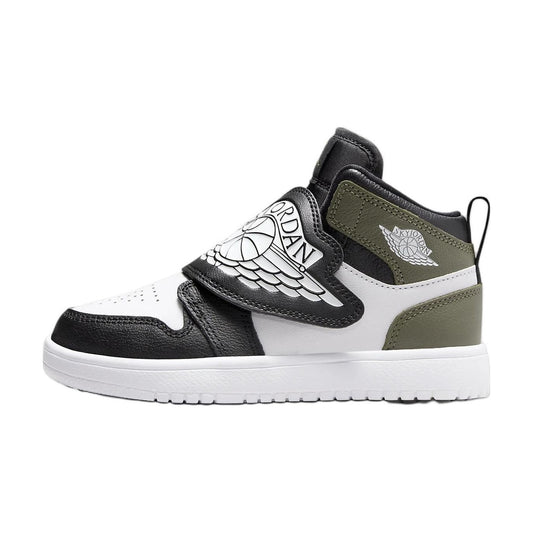 Jordan Mid top Children's Basketball Shoes Black Green Children Aged 3 7 Years Old — Rescued #1