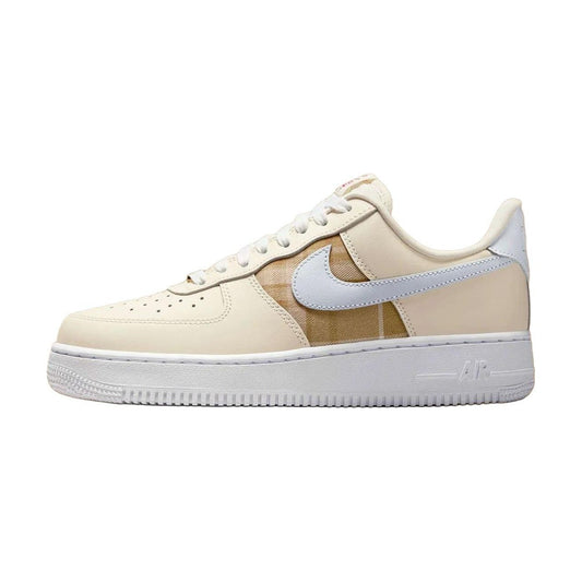 Nike Air Force 1 Leather Abrasion Resistant Abrasion Resistant Low top Skateboard Shoes Beige Brown — Rescued #1