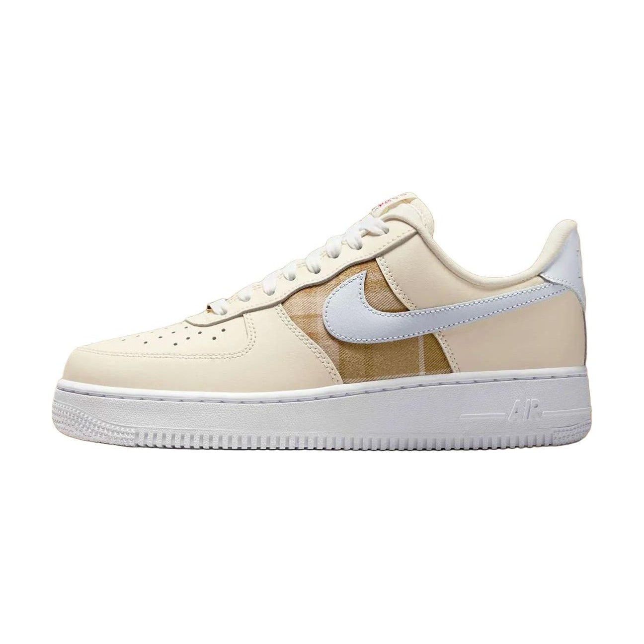 Nike Air Force 1 Leather Abrasion Resistant Abrasion Resistant Low top Skateboard Shoes Beige Brown — Rescued #1