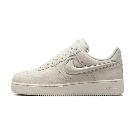 Nike Air Force 1 Leather Classic And Versatile Cushioning Low top Skateboard Shoes Light Bone — Rescued #1