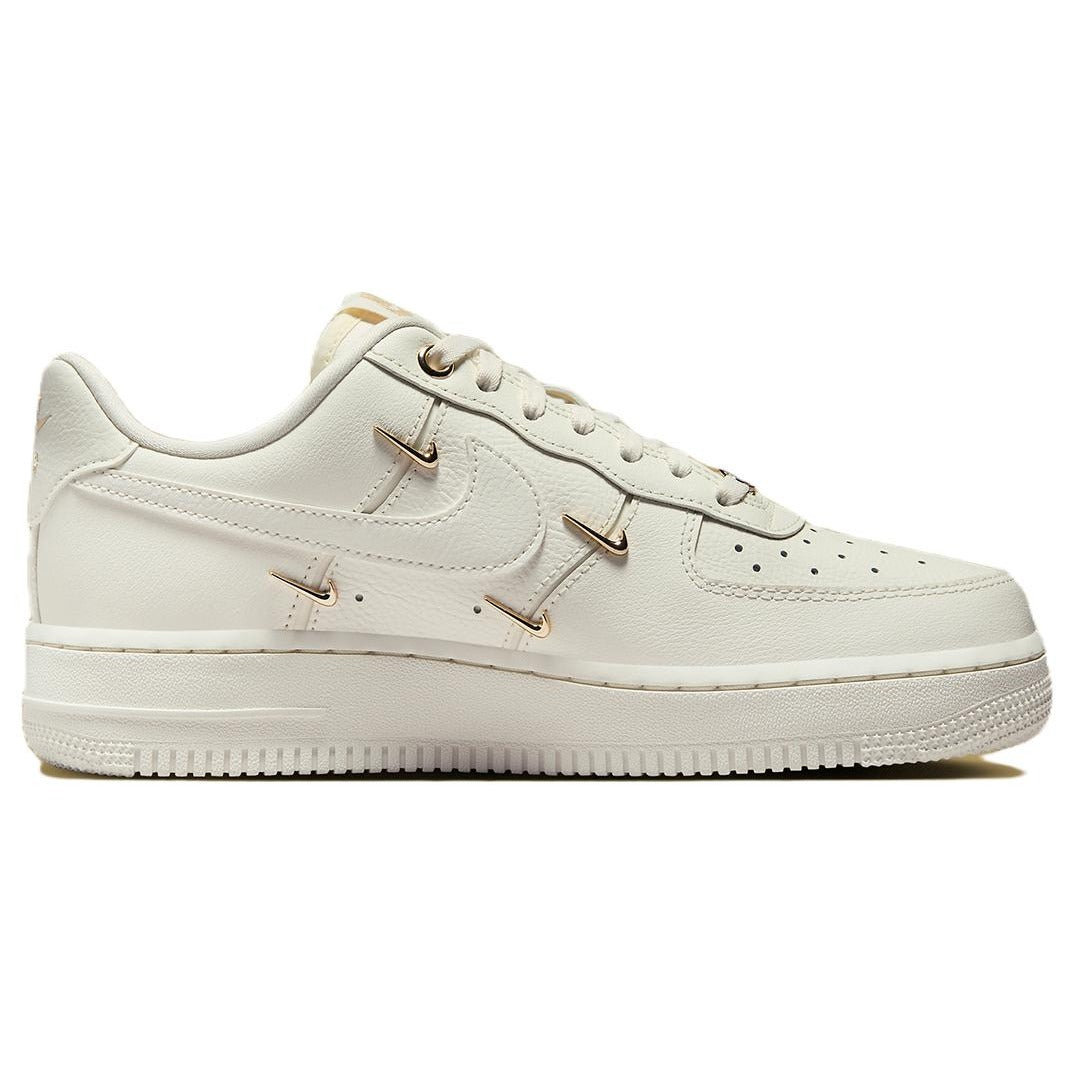 Nike Air Force 1 Mini Gold Cow Split Leather Cushioning Low top Skateboard Shoes White Gold — Rescued #1