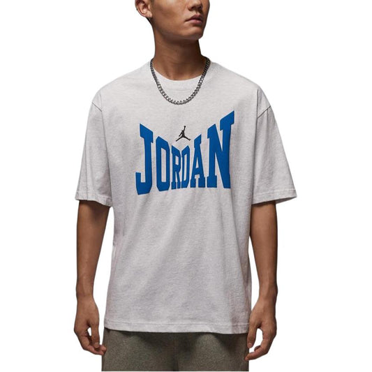Jordan Brooklyn T Shirts Men's White Crew Neck Moderate
