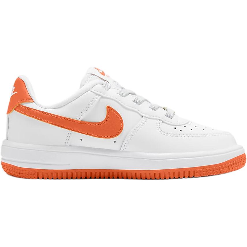 Nike Air Force 1 Low top Kids' Skateboarding Shoes White Orange Children Aged 3 7 Years Old — Rescued #1