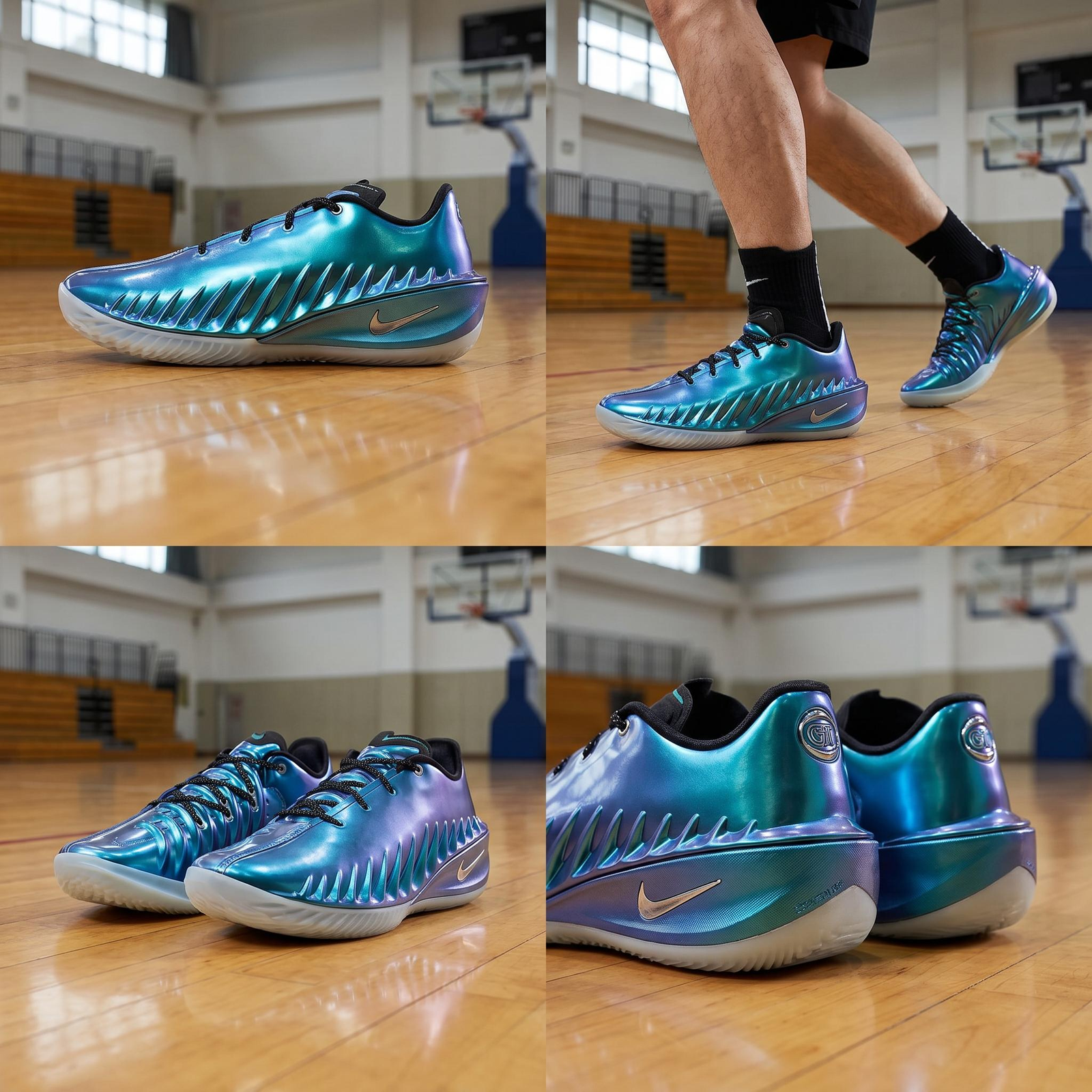 Nike G.T. Cut 4 Basketball Shoes Metal Lake Blue — Rescued #1