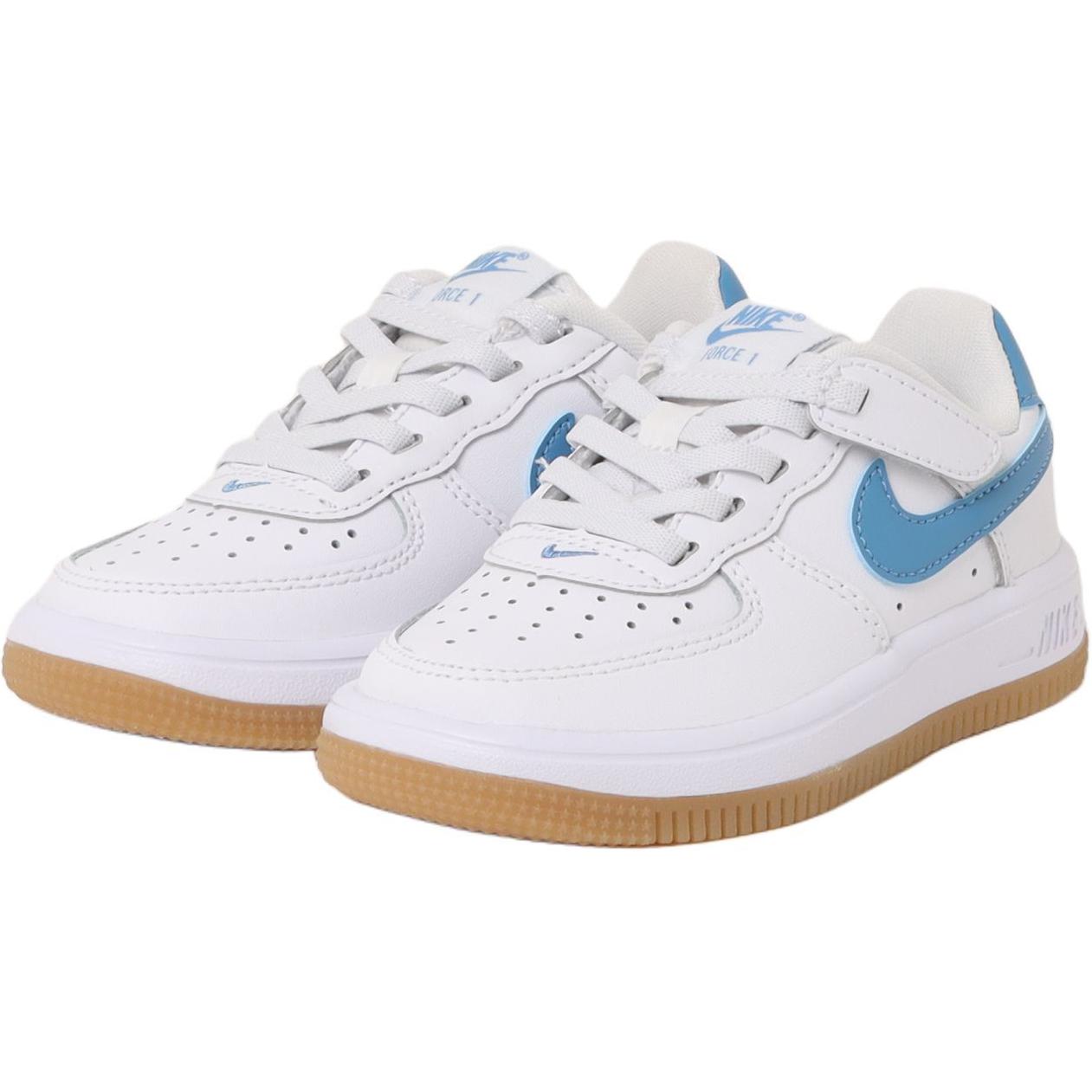 Nike Air Force 1 Slip Resistant Abrasion Resistant Low top Kids' Skateboarding Shoes White/Blue — Rescued #1