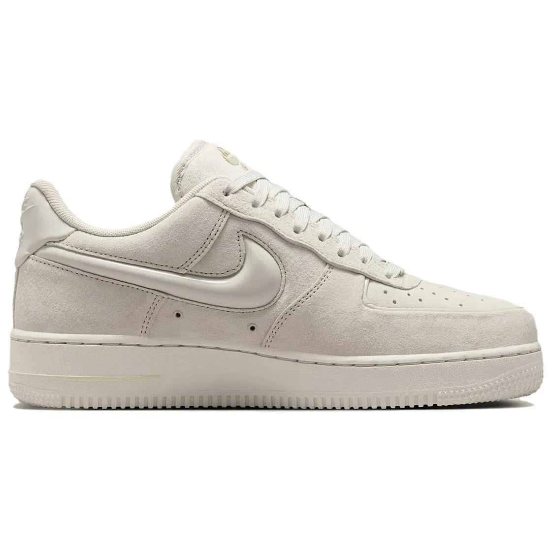 Nike Air Force 1 Leather Classic And Versatile Cushioning Low top Skateboard Shoes Light Bone — Rescued #1