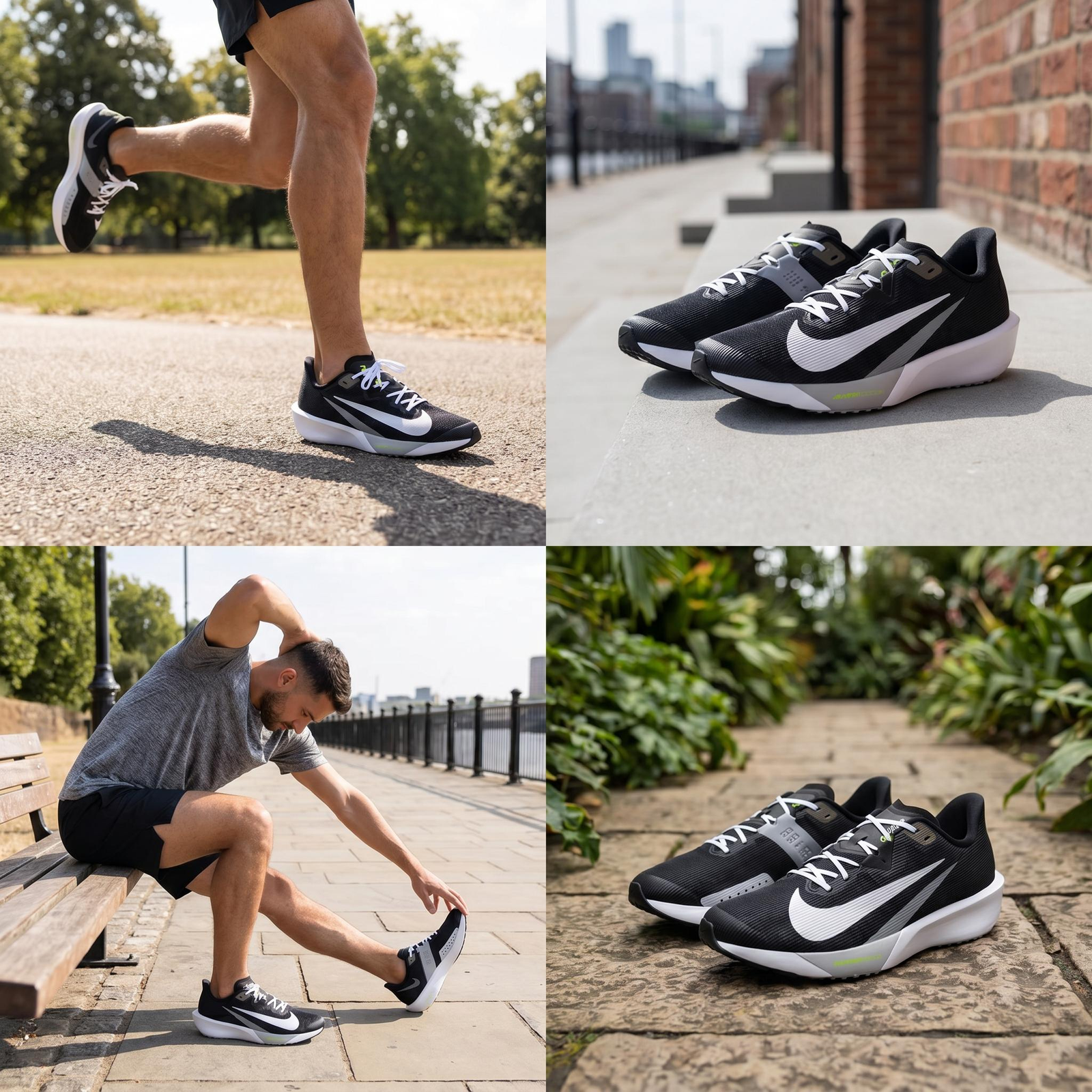 Nike Rival Fly 4 Leather Low top Running Shoes Men's Black — Rescued #1
