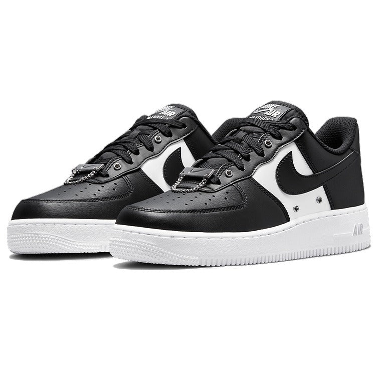 Nike Air Force 1 Low '07 Prm Black White Metallic Silver — Rescued #1