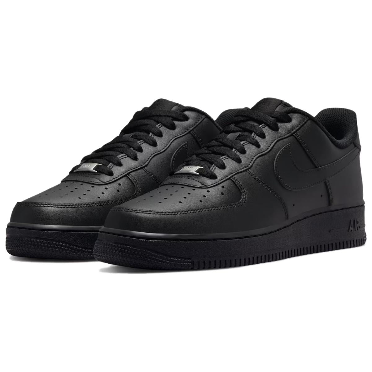 Nike Air Force 1 07 Black Warrior Vintage Cushioning Breathable Low top Skateboard Shoes Men's Black — Rescued #1