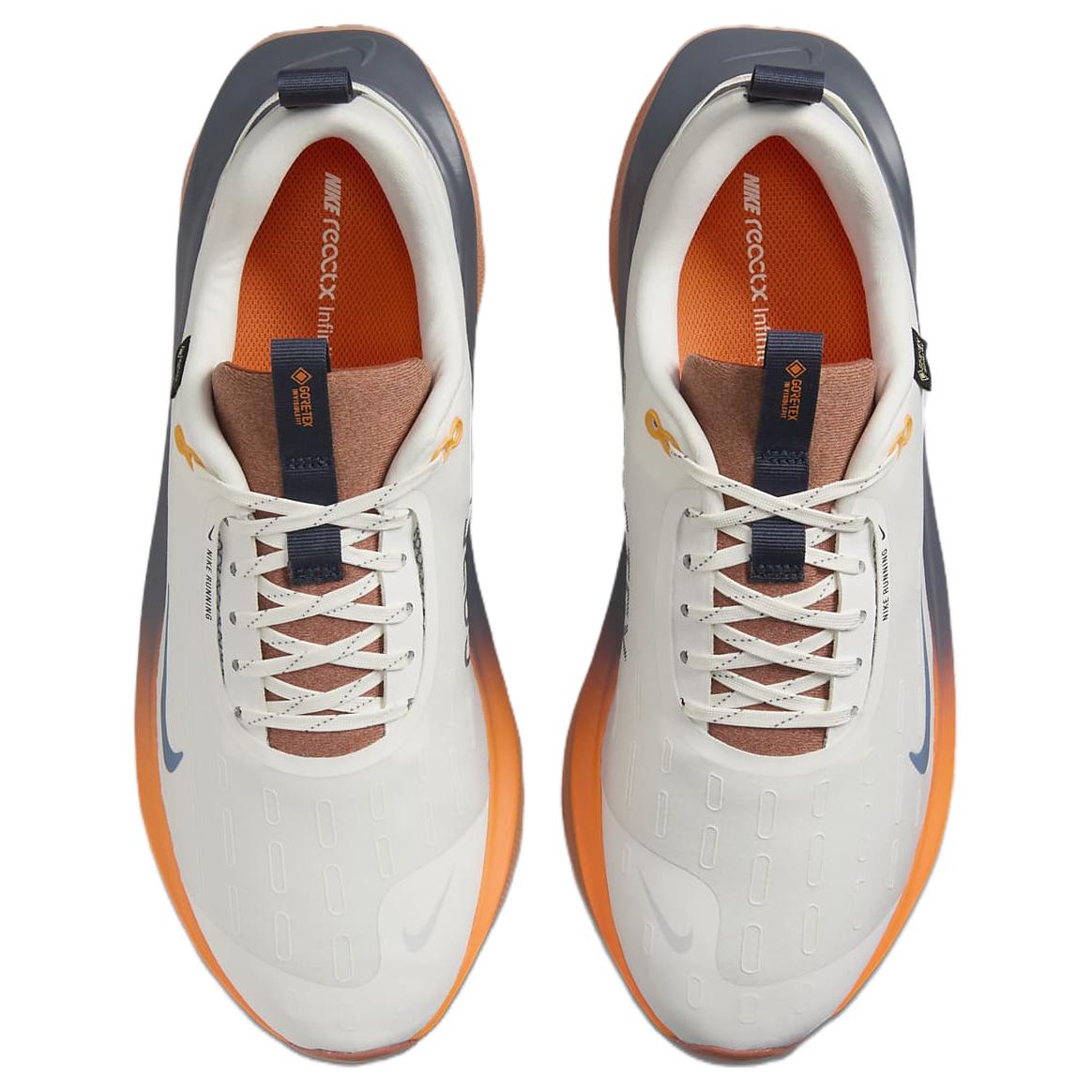 Nike InfinityRN 4 Abrasion Resistant Breathable Coverage Low top Casual Running Shoes Men's White Orange — Rescued #1
