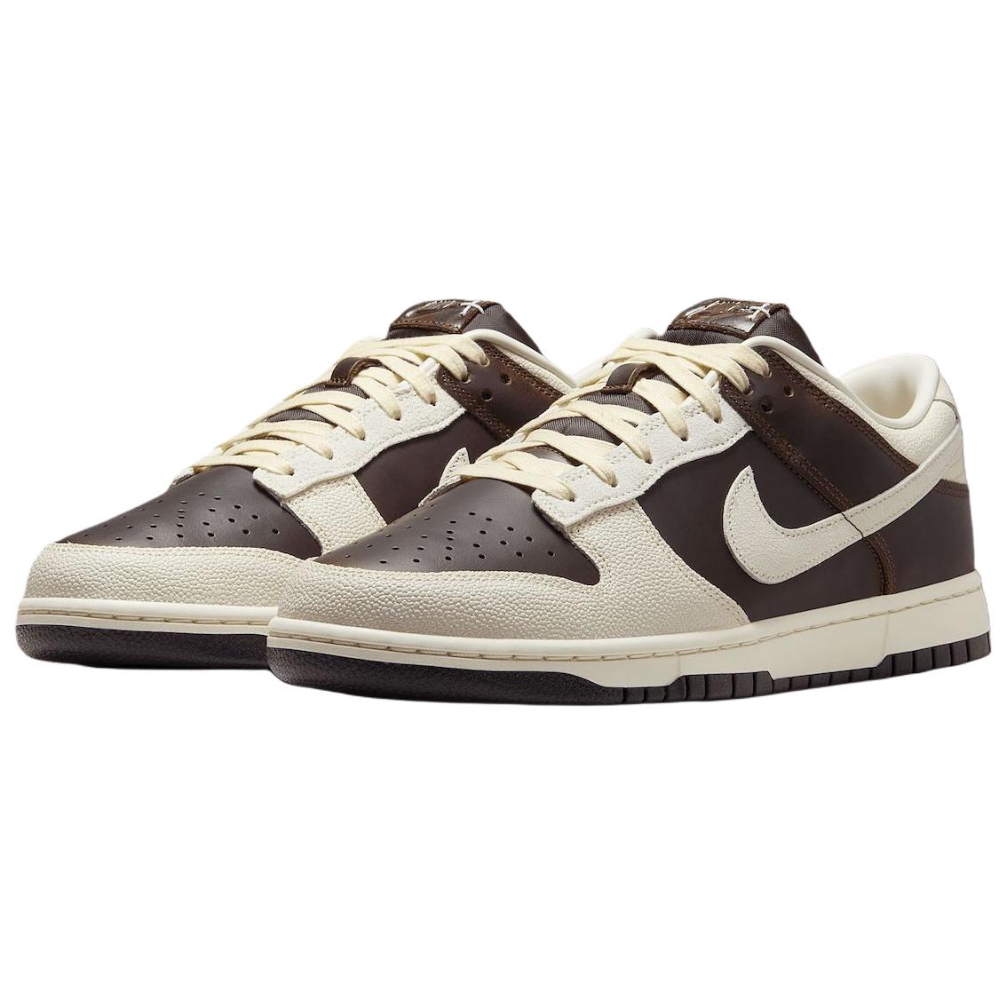 Nike Dunk Abrasion Resistant Low top Skateboard Shoes Brown White — Rescued #1