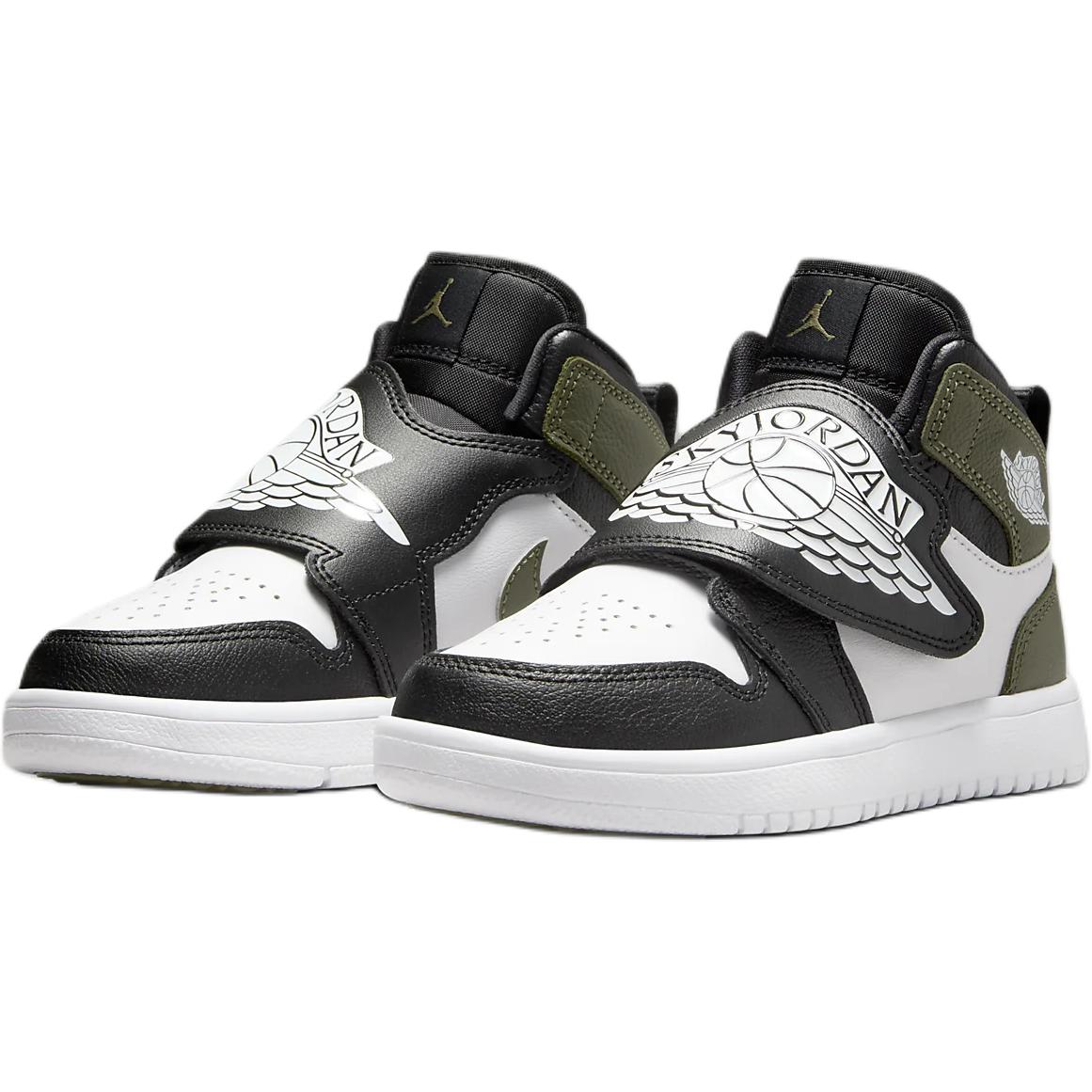Jordan Mid top Children's Basketball Shoes Black Green Children Aged 3 7 Years Old — Rescued #1
