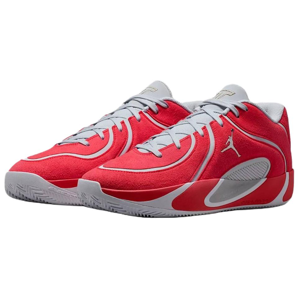 Jordan Tatum 4 Basketball Shoes Red Gray — Rescued #1