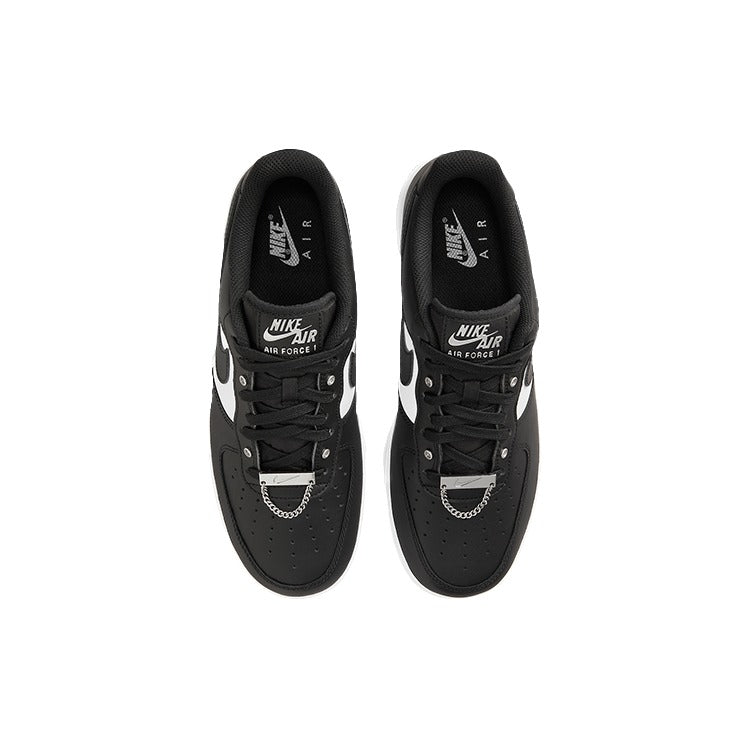 Nike Air Force 1 Low '07 Prm Black White Metallic Silver — Rescued #1
