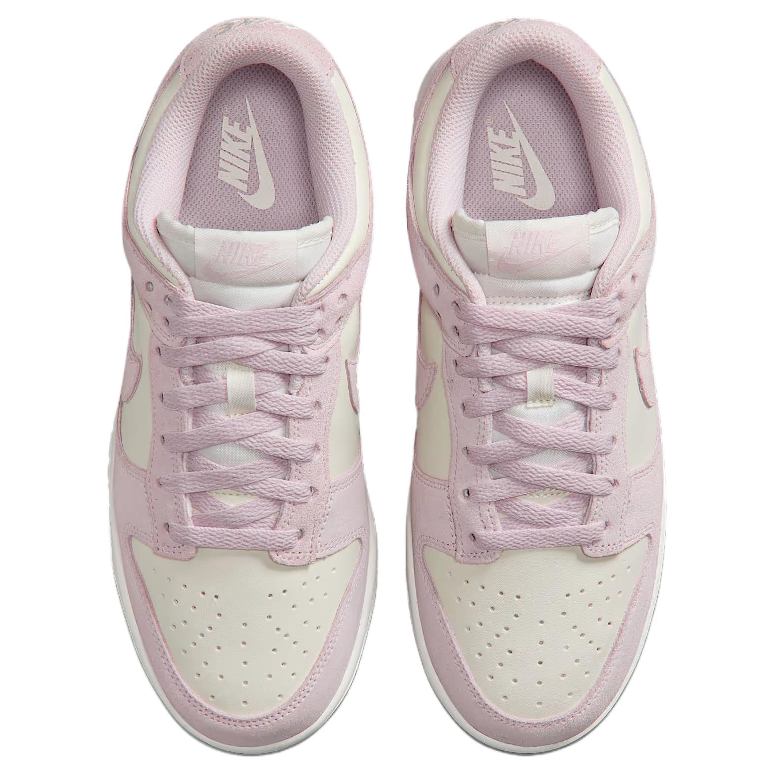 Nike Dunk Synthetic Leather, Leather Cushioning Low top Skateboard Shoes White Pink — Rescued #1