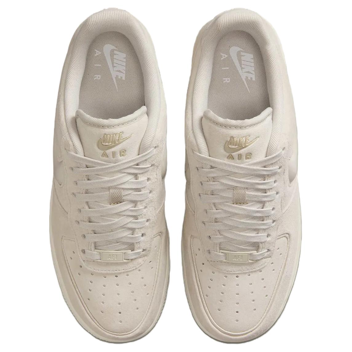 Nike Air Force 1 Leather Classic And Versatile Cushioning Low top Skateboard Shoes Light Bone — Rescued #1