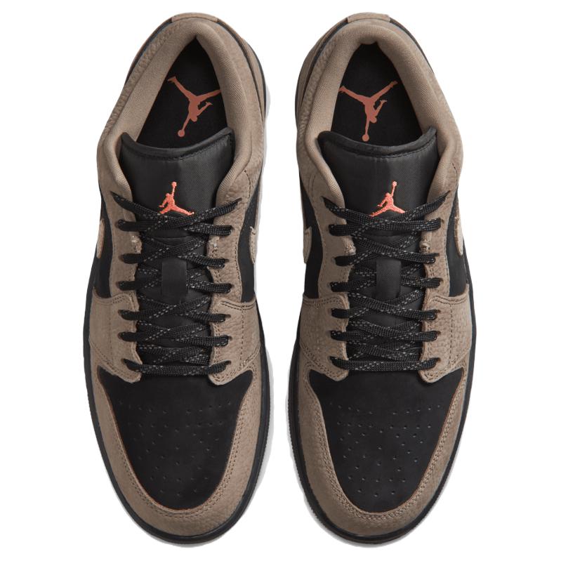 Jordan Air Jordan 1 Cushioning Low top Vintage Basketball Shoes Brown Black — Rescued #1