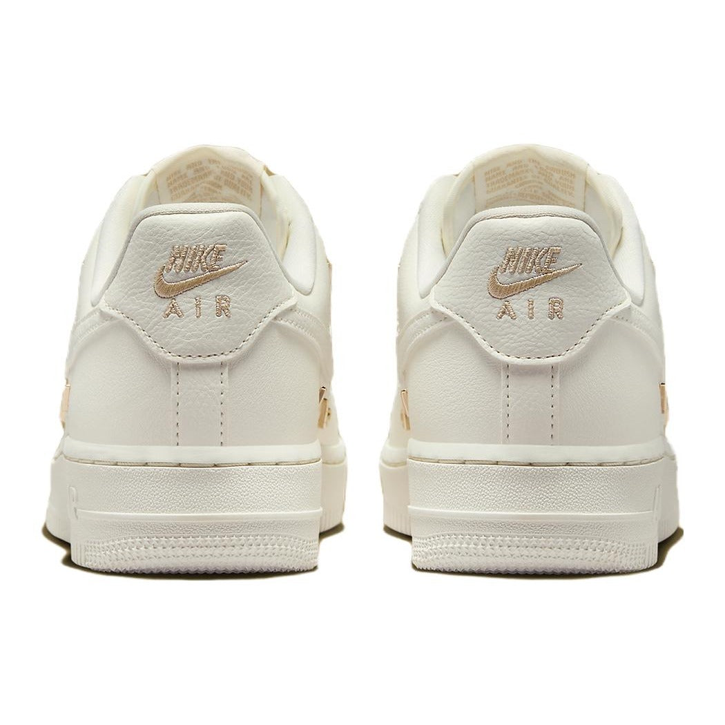 Nike Air Force 1 Mini Gold Cow Split Leather Cushioning Low top Skateboard Shoes White Gold — Rescued #1