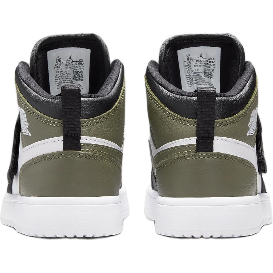 Jordan Mid top Children's Basketball Shoes Black Green Children Aged 3 7 Years Old — Rescued #1