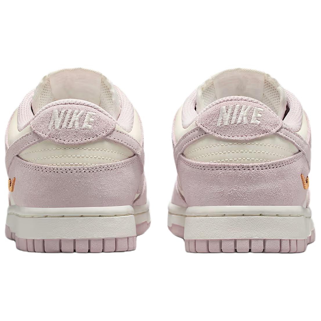 Nike Dunk Synthetic Leather, Leather Cushioning Low top Skateboard Shoes White Pink — Rescued #1