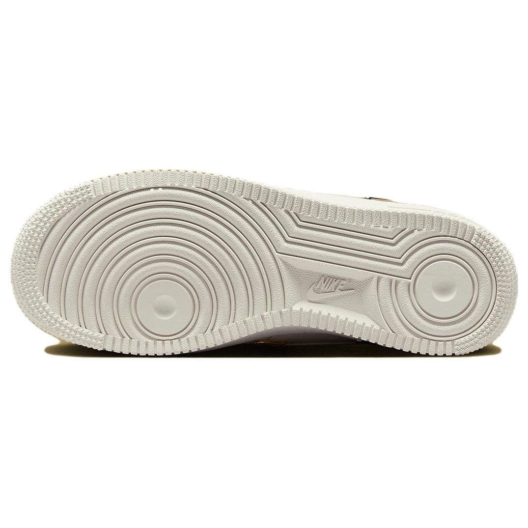 Nike Air Force 1 Mini Gold Cow Split Leather Cushioning Low top Skateboard Shoes White Gold — Rescued #1
