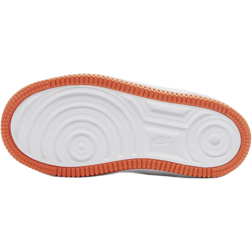 Nike Air Force 1 Low top Kids' Skateboarding Shoes White Orange Children Aged 3 7 Years Old — Rescued #1