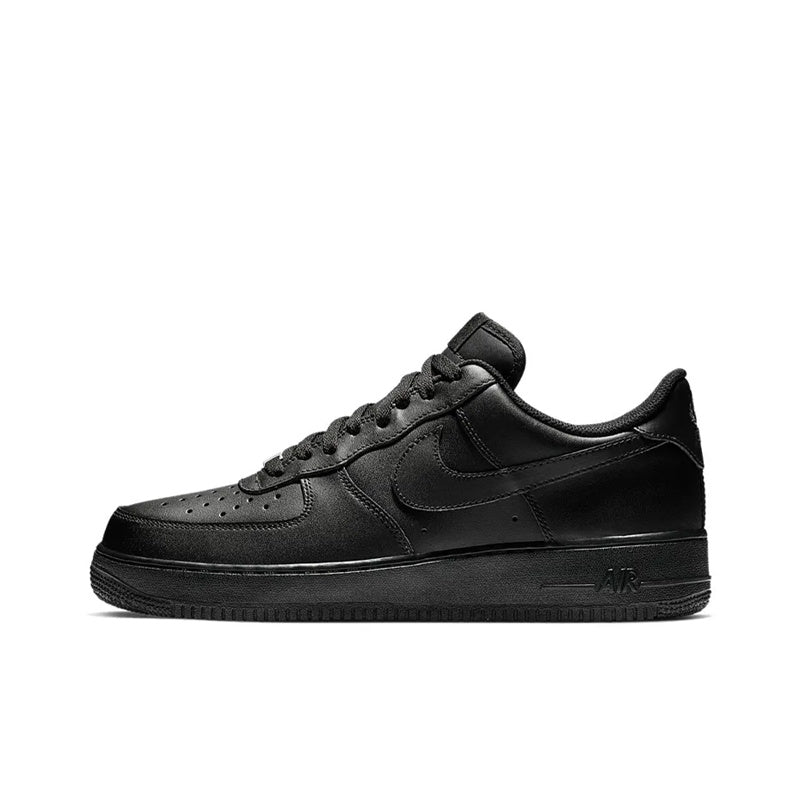 Nike Air Force 1 07 Black Warrior Vintage Cushioning Breathable Low top Skateboard Shoes Men's Black — Rescued #1