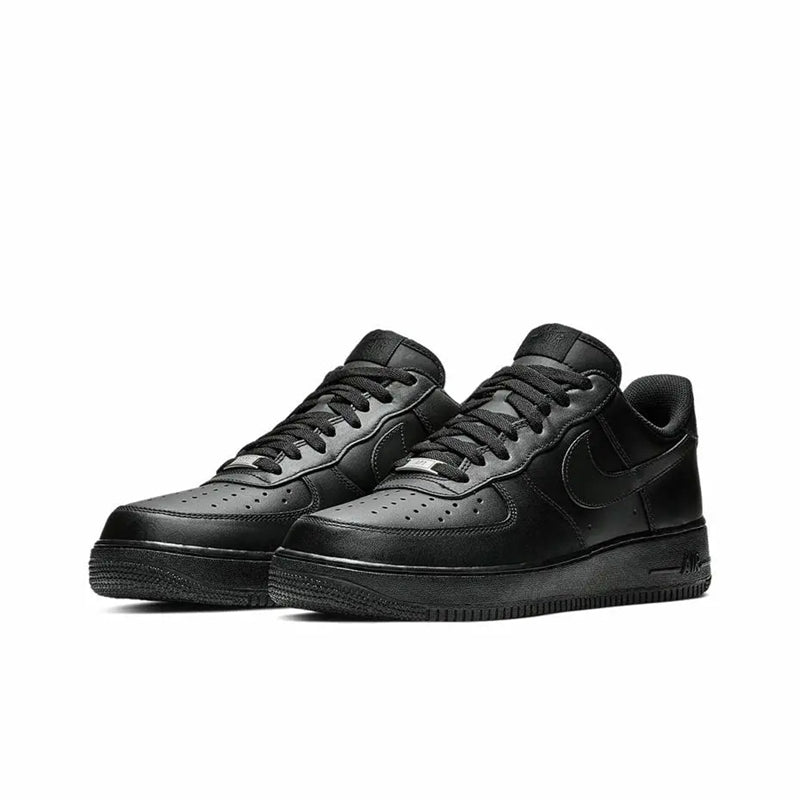 Nike Air Force 1 07 Black Warrior Vintage Cushioning Breathable Low top Skateboard Shoes Men's Black — Rescued #1