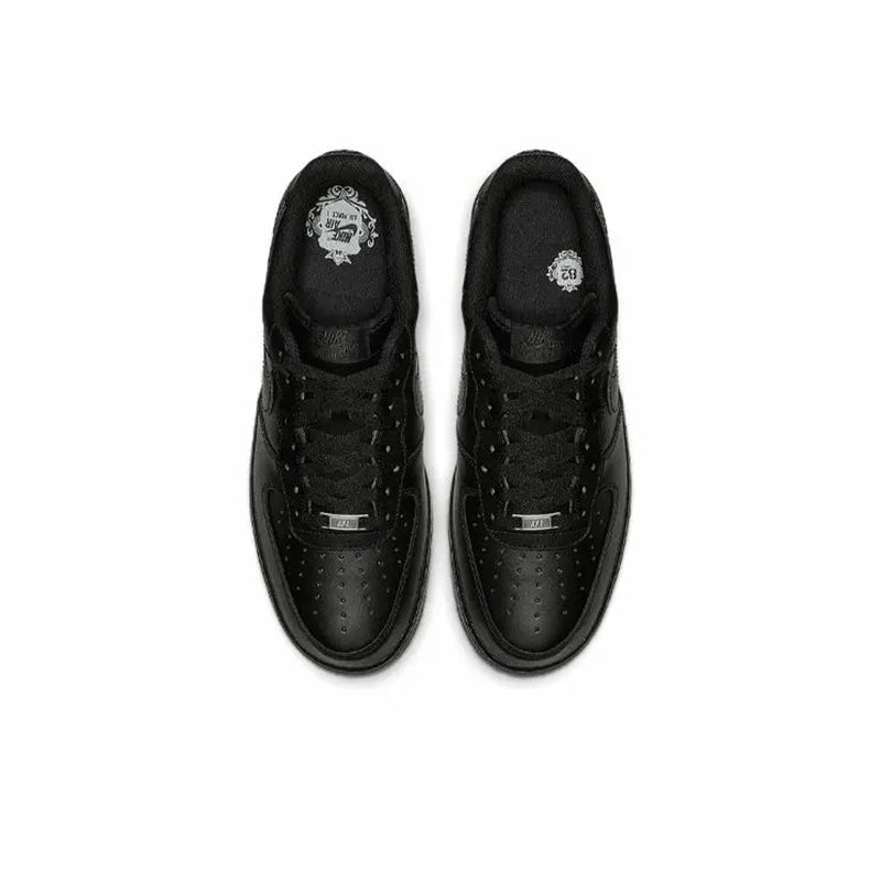 Nike Air Force 1 07 Black Warrior Vintage Cushioning Breathable Low top Skateboard Shoes Men's Black — Rescued #1