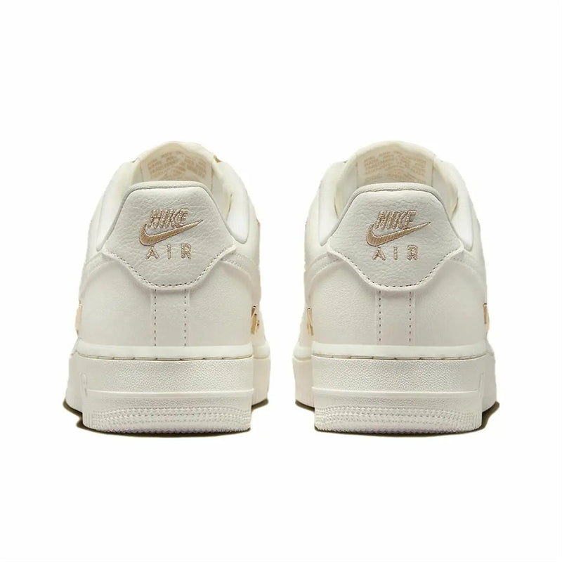 Nike Air Force 1 Mini Gold Cow Split Leather Cushioning Low top Skateboard Shoes White Gold — Rescued #1