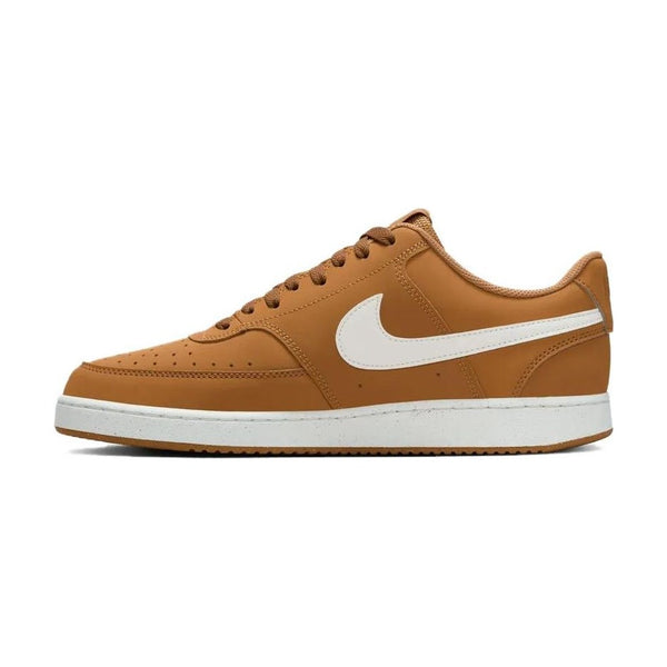 Nike Court Vision Leather Breathable Low top Skateboard Shoes Brown