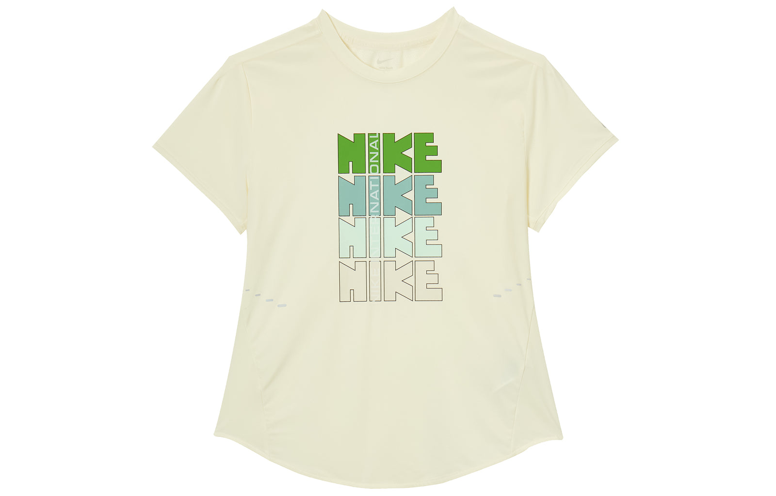 Nike T Shirts Beige Crew Neck