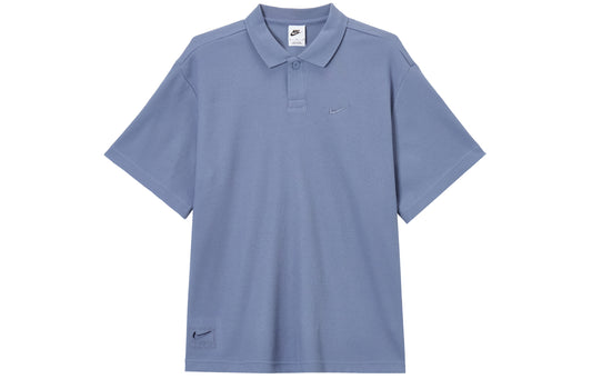 Nike Swoosh Polo Shirts Men's Indigo Polo Collar Moderate
