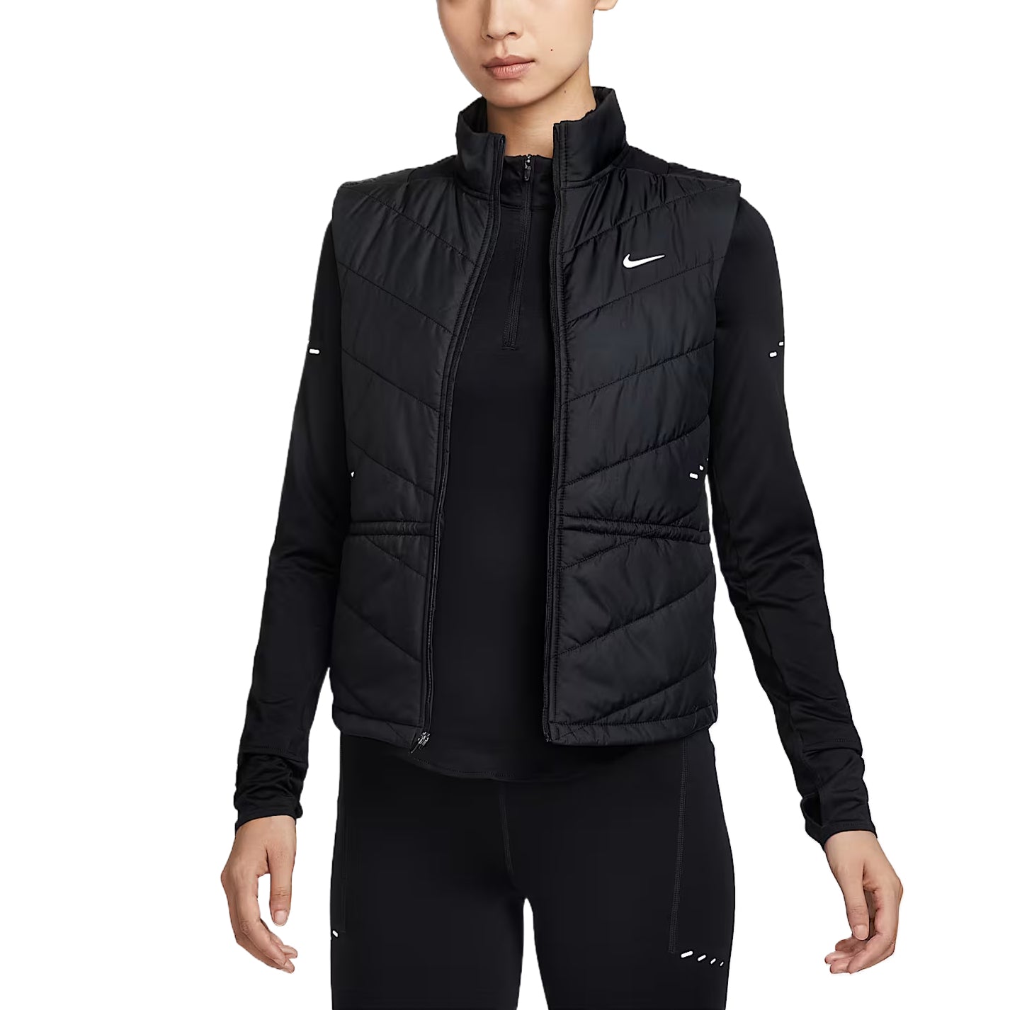 Nike Therma Vests Black Stand Collar