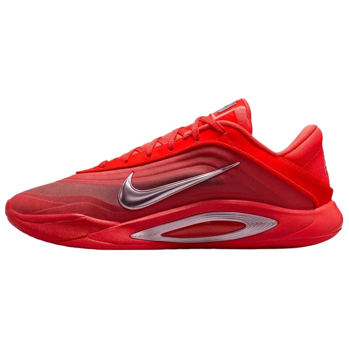 Nike A'One Breathable Basketball Shoes Unisex Red Silver